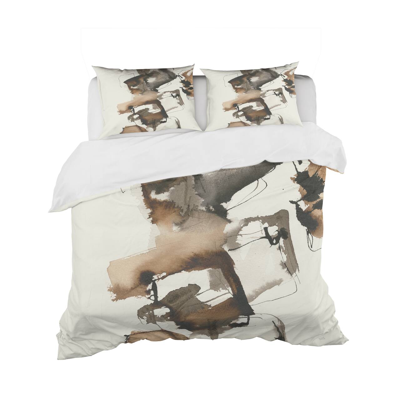 Designart 'Gold Glam Squares II' Glam Bedding Set - Duvet Cover & Shams